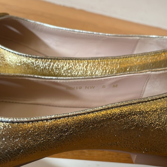 Stuart Weitzman Gabby Gold Ballet Flats - Picture 5 of 6